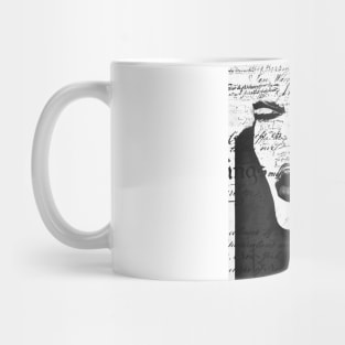 Lady in black and white Mug